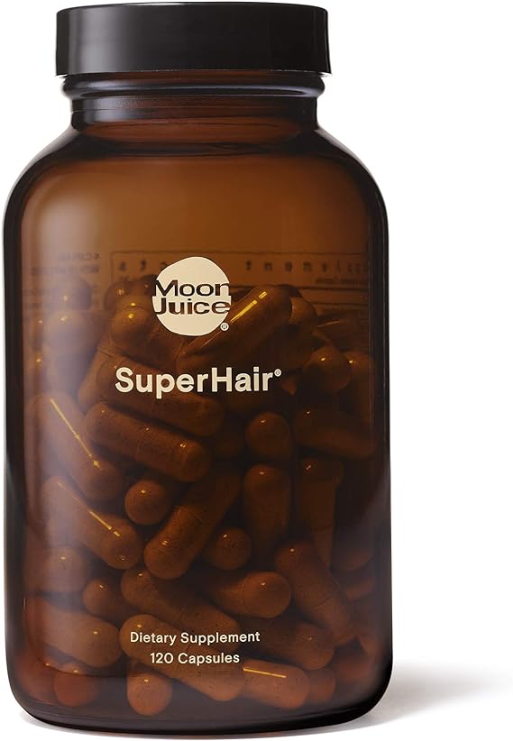 Moon Juice SuperYou Natural Calming Supplement & Daily Mood Support - 250mg Ashwagandha, 150mg Rhodiola, 450mg Shatavari & 150mg Amla - Organically Grown, Vegan, Non-GMO (60 Capsules) (Bottle)